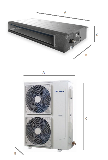 Klimatyzator przypodłogowo-sufitowy SEVRA 14,0kW