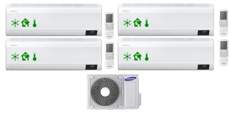 Multi-systems SAMSUNG Wind-Free Comfort 4x 2,5kW