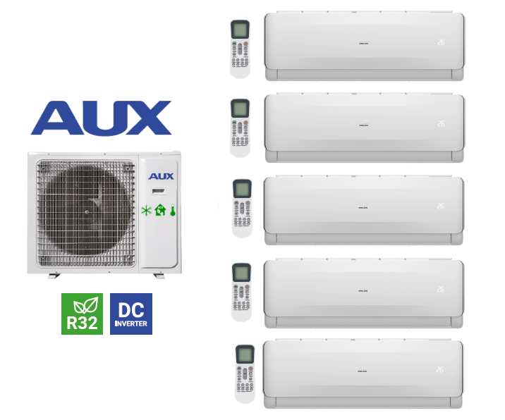 Multi systems AUX FREEDOM 2,0kW + 2,5kW + 3x 3,5kW