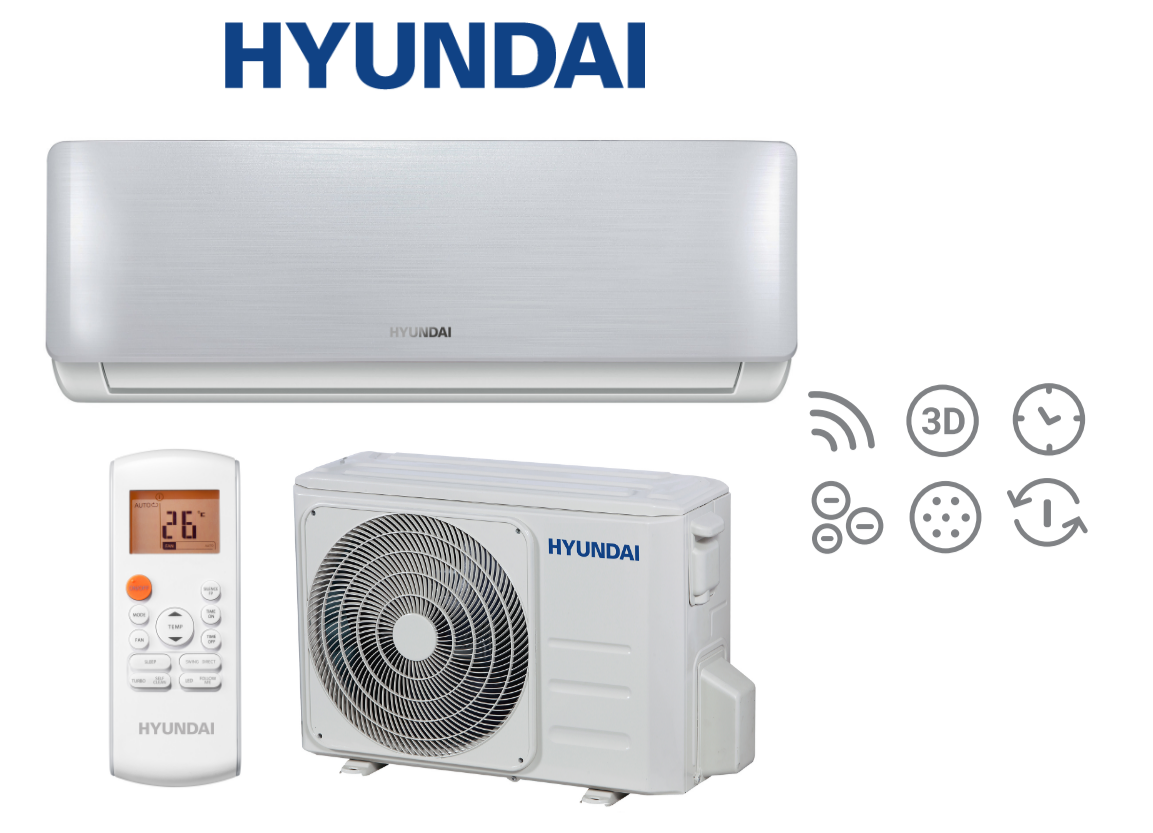 Wandklimagerät Hyundai ELITE SILBER 5,3 kW