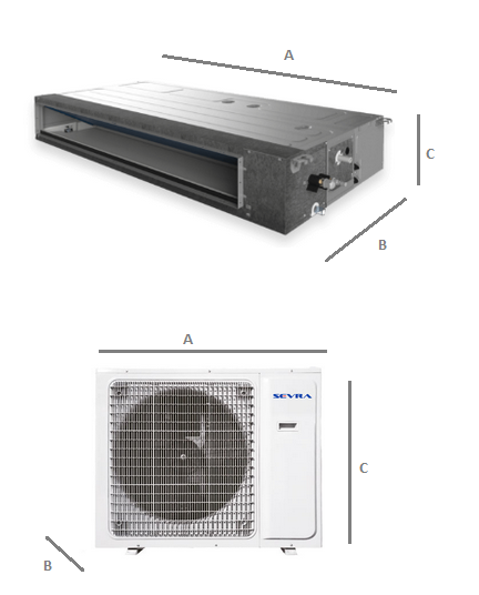 Klimatyzator kanałowy SEVRA 10,5kW