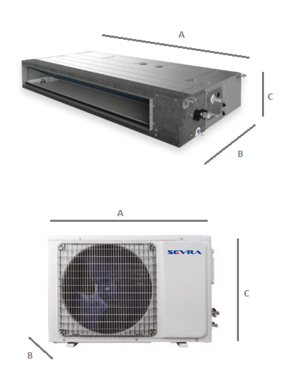 Klimatyzator kanałowy SEVRA 7,0kW