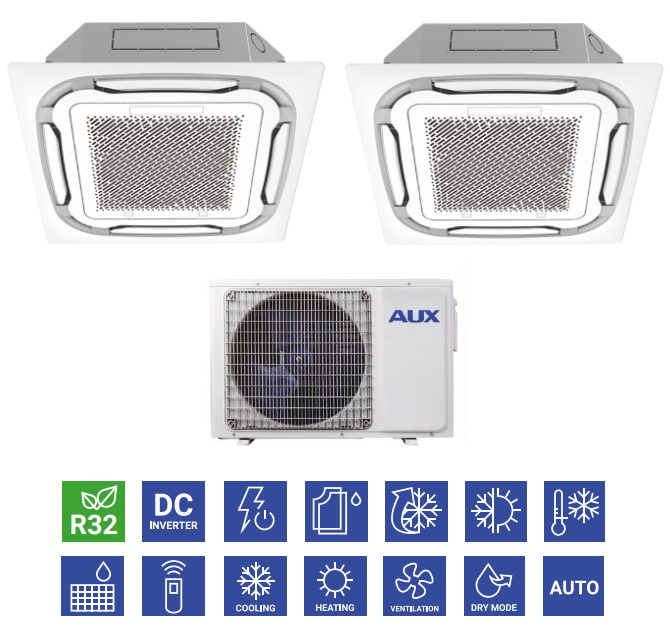 Zestaw multi kasetonowy AUX 2,8kW + 5,0kW