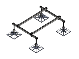 Zestaw ramowy frame-foot FF4, czterostopowy