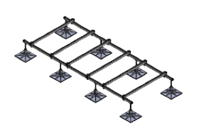 Zestaw ramowy frame-foot FF8, ośmiostopowy